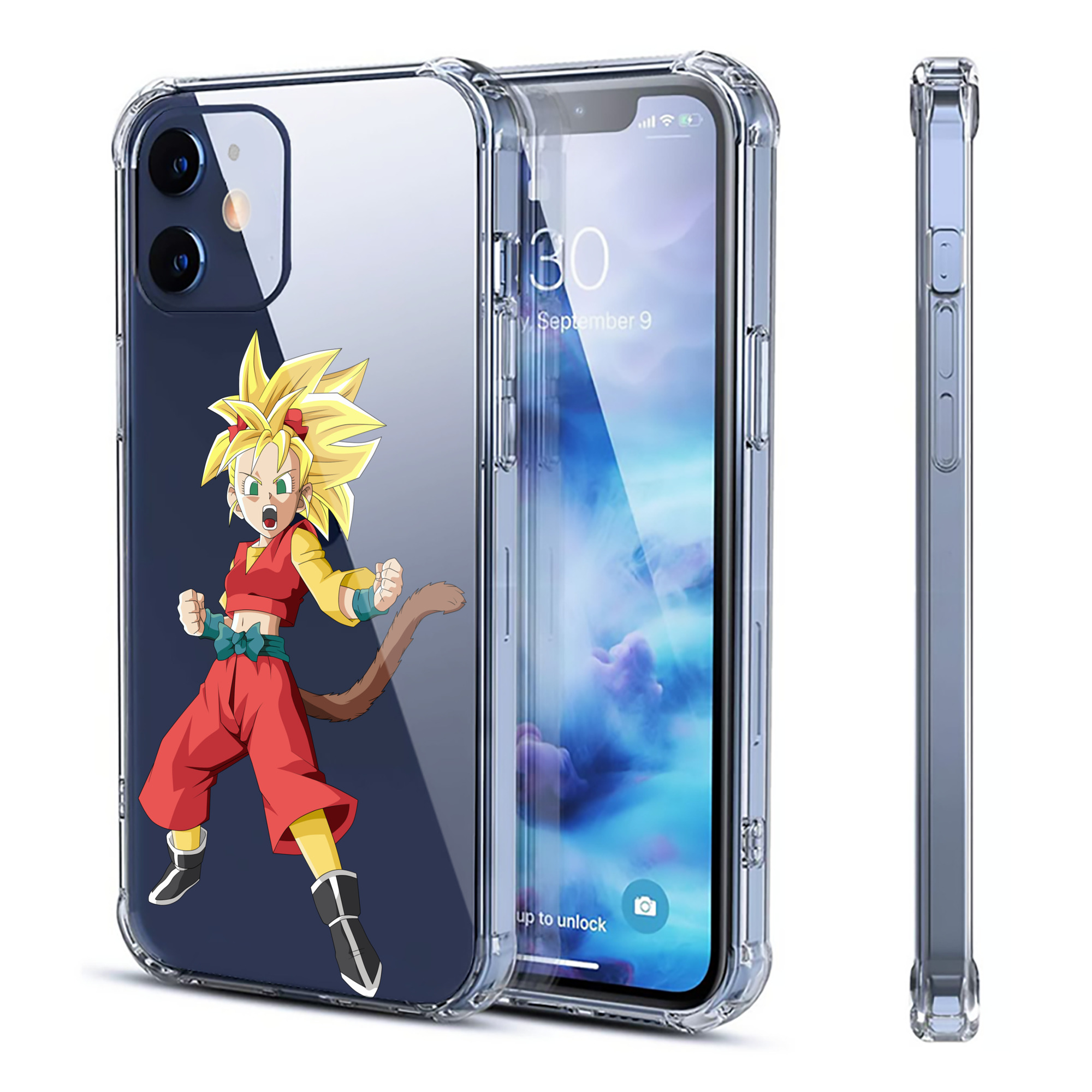 （画像用） ドラゴンボール カリフラ DRAGON BALL Caulifla 【iPhone 12シリーズ対応】透明スマホケース（クリアソフトケース）